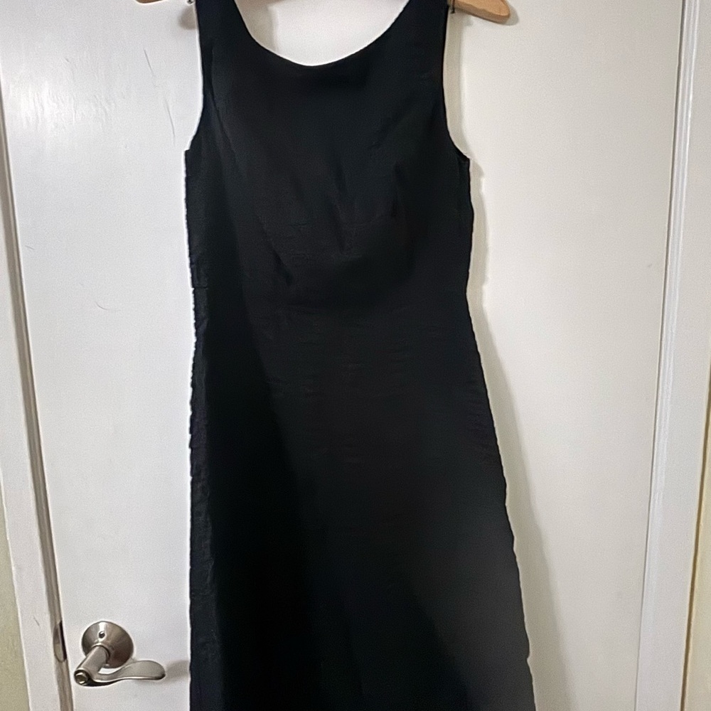 J. Crew Black Sleeveless Sheath Maxi Dress